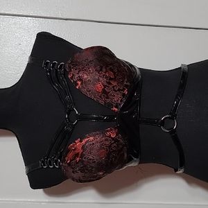 DOLLS KILL X RED NIGHT GOTHIC BRA TOP